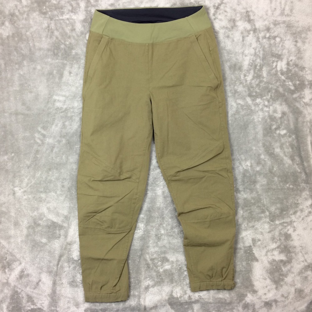 Patagonia Caliza Rock Pants Womens 12 Green Organic Cotton Climbing Stretch